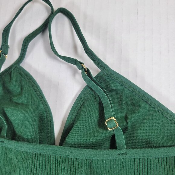 2 Aeries Women Green Floral Lace & Ribbed Bralettes Size Large - Picture 16 of 16
